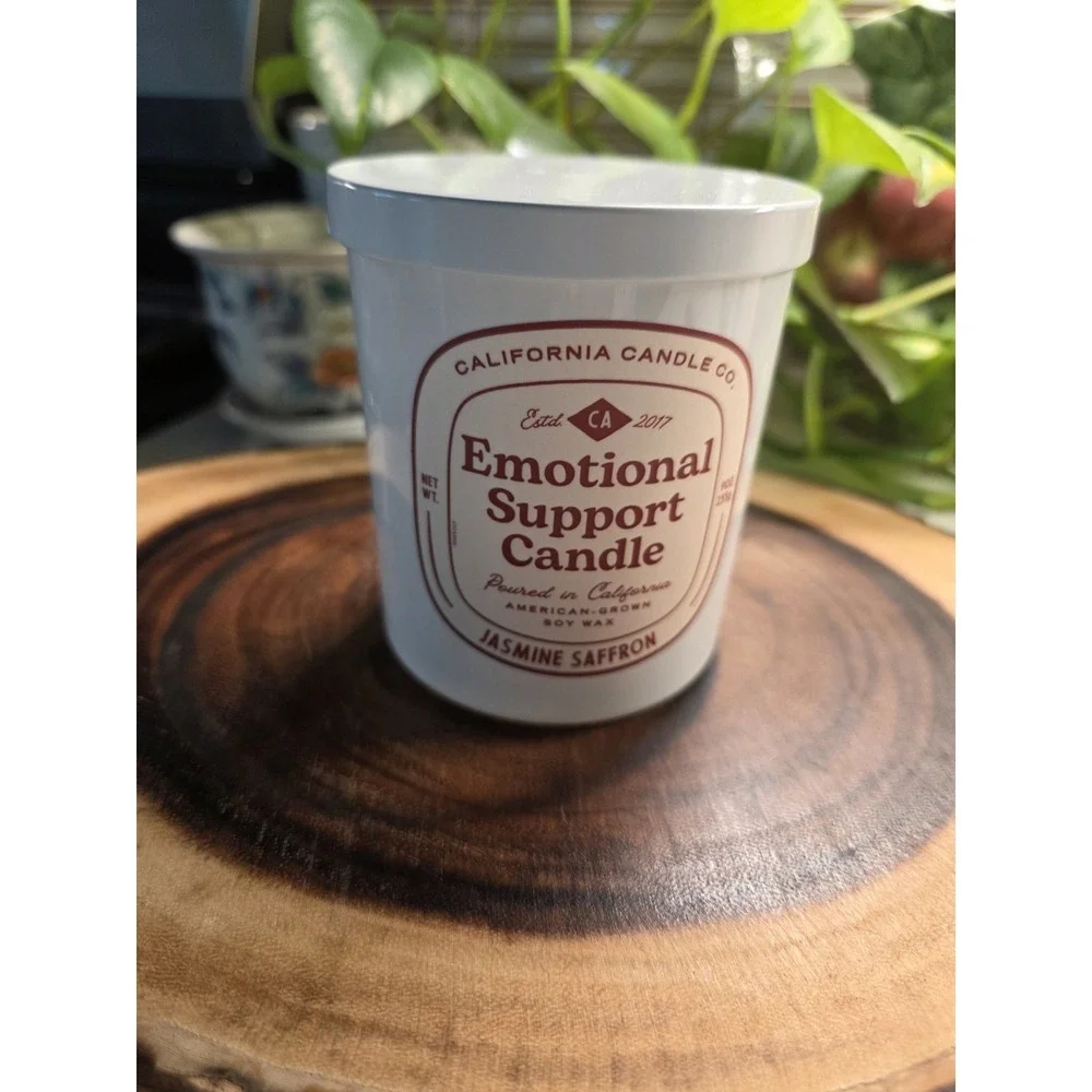 California Candle Co. 6.5 oz. Emotional Support Candle Jasmine Saffron subtle